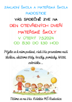 Den otevřených dveří MŠ Radostice